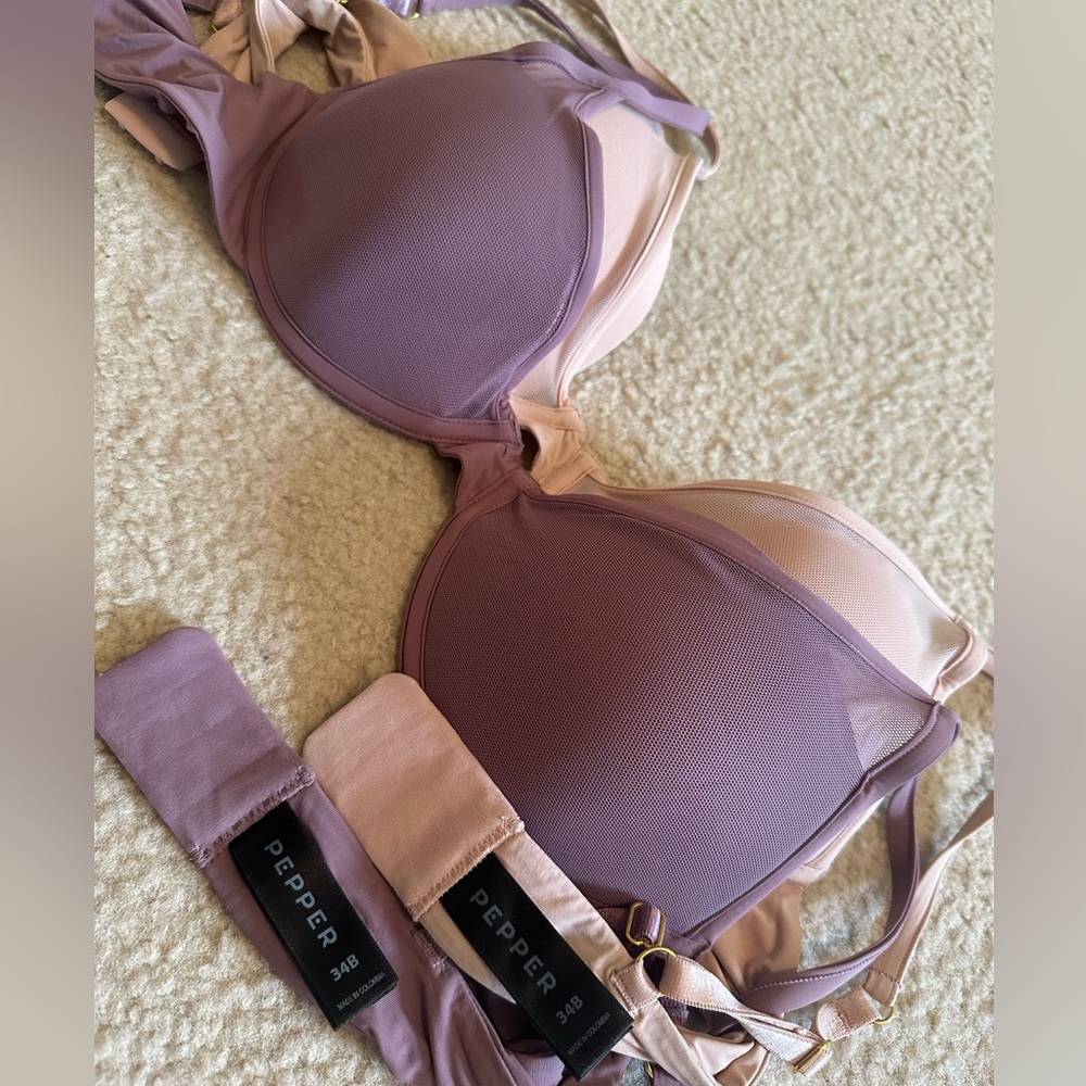 EUC Pepper Brand Classic All You Bra Bundle {Size 34B}